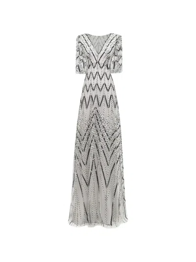 Gemy Maalouf Sequin-embellished V-neck Dress In Multi