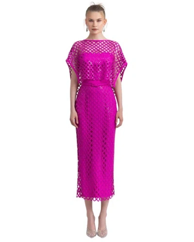 Gemy Maalouf Sequins Top And Midi Skirt - Sets In Pink