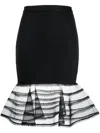 Gemy Maalouf Minirock Mit Jacquardmuster In Black