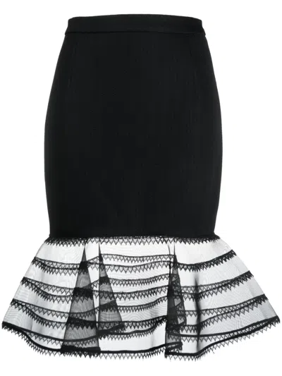 Gemy Maalouf Minirock Mit Jacquardmuster In Black