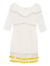 Gemy Maalouf Sheer-panelled Sequinned Dress In White