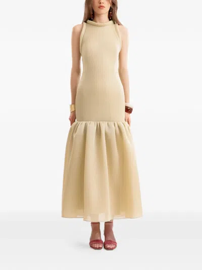 Gemy Maalouf Sleeveless Midi Dress In Neutral
