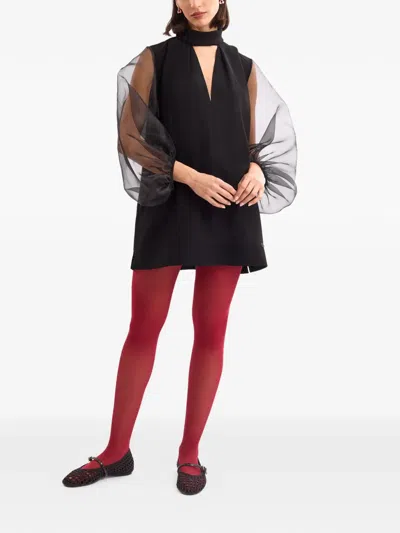 Gemy Maalouf Split V-neck Mini Dress In Multi