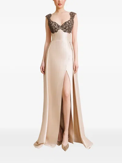 Gemy Maalouf Sweetheart-neck Maxi Dress In Neutral