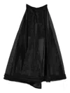 Gemy Maalouf Textured Lace-trimmed Maxi Skirt In Black