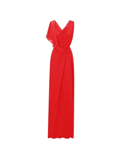 Gemy Maalouf V-back Maxi Dress In Red
