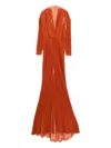 Gemy Maalouf Velvet V-neck Maxi Dress In Multi