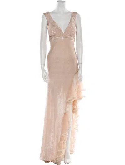 Pre-owned Gemy Maalouf V-neck Long Dress W/ Tags