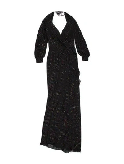 Pre-owned Gemy Maalouf V-neck Long Dress W/ Tags In Black