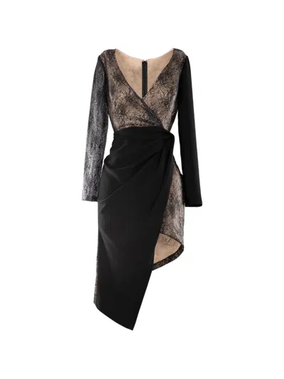 Gemy Maalouf Wrap-design Mini Dress In Black