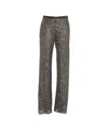 Gender Black Straight-leg Trousers With All-over Sequin Detailing In Gray