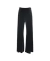 Gender Black Wide-leg Trousers With Relaxed Fit In Black