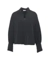 Gender Button-down Collar Blouse In Black