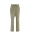 Gender Green Corduroy Trousers With Straight Cut In Green