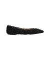 Gender Lurex Fringed Ballerinas In Black