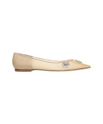 Gender Mesh Ballerina Flats In Neutral