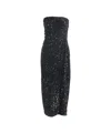 Gender Midi Dress With Sparkling Sequin Embellishments In Black