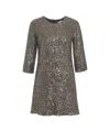 Gender Mini Dress With Sequins In Gray