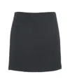 Gender Mini Skirt With Glitter Finish And Clean Silhouette In Black