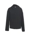 Gender Oversized Hoodie Jacket With Non-removable Hood In Black