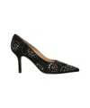 Gender Pointed Toe Suede Pumps With Strass Embellishments In Animal Print