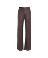 Gender Sequin-embellished Trousers With Straight Cut And Flare In Gray