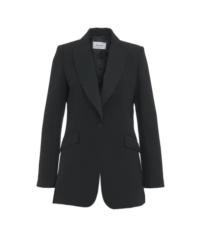 Gender Single-breasted Blazer In Black