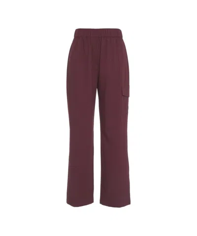 Gender Wide Leg Pants With Cargo Pockets In Purple