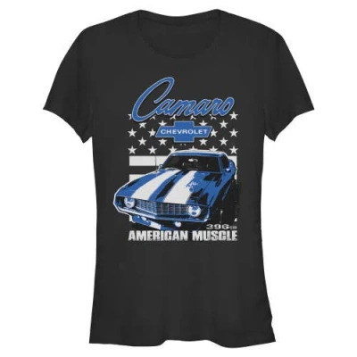 General Motors Junior's Camaro American Muscle Short Sleeve Graphic T-shirt In Black
