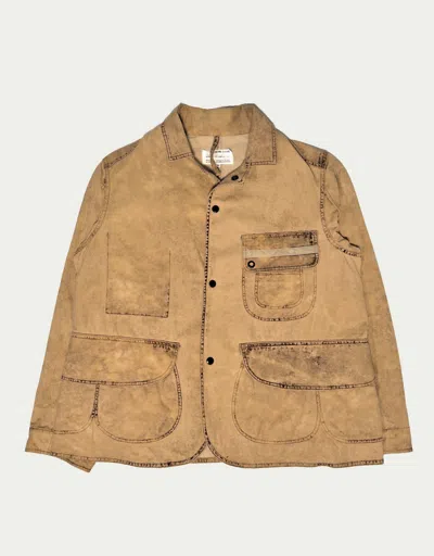 Pre-owned General Research “resident Of Kanada” Gumbo Canvas Jacket In Beige