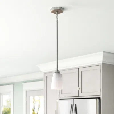 Generation Lighting 1 - Light Single Bell Pendant In Brushed Nickel
