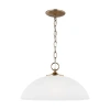 Generation Lighting 1 - Light Single Dome Pendant In Satin Brass
