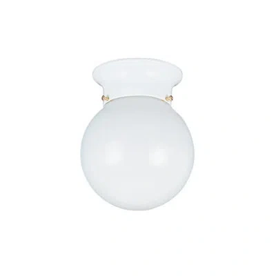 Generation Lighting 1-light Semi Flush Mount In White