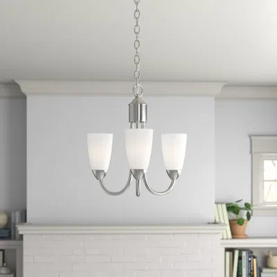 Generation Lighting 3 - Light Shaded Classic/traditional Chandelier In Brushed Nickel
