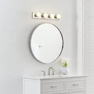 Generation Lighting 4-light Bath Bar In Brushed Stainless