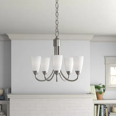 Generation Lighting 5 - Light Shaded Classic/traditional Chandelier In Brushed Nickel