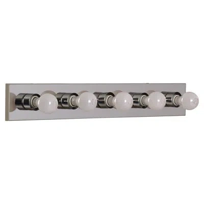 Generation Lighting 5-light Dimmable Bath Bar In Brushed Stainless