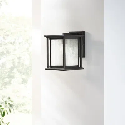 Generation Lighting Abril Traditional Dimmable 1-light Outdoor Fixture In With Clear Glass Panels For Outdoor Entryway L In Black