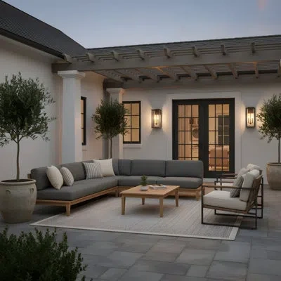 Generation Lighting Abril Traditional Dimmable 2-light Outdoor Fixture In Textured With Distressed Seeded Glass Panels F In Antique Bronze