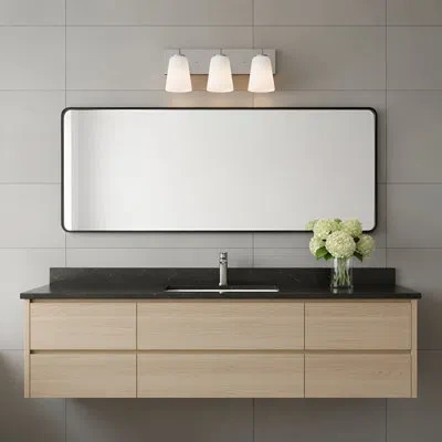 Generation Lighting Aburizik Large Vanity In Brushed Nickel,white