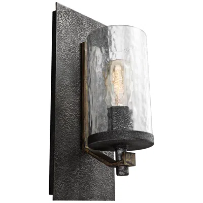 Generation Lighting Angelo 13" Weathered Oak Slated Gray Wall Sconce