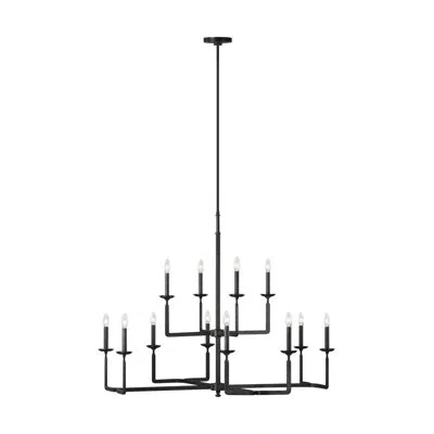 Generation Lighting Ansley 12 - Light Candle Style Tiered Chandelier