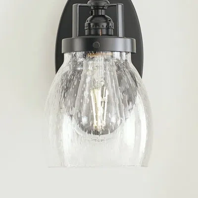 Generation Lighting Belton 1 - Light Dimmable Armed Sconce In Midnight Black