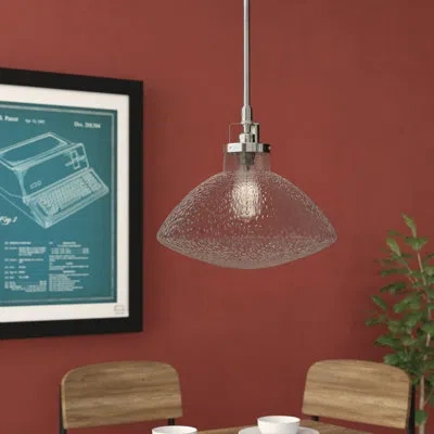 Generation Lighting Belton 1-light Single Schoolhouse Pendant In Brushed Nickel