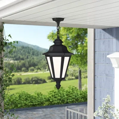 Generation Lighting Brentwood 1 -bulb 18.75" H Outdoor Hanging Lantern In Black