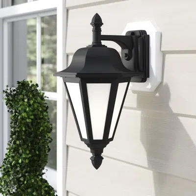 Generation Lighting Brentwood Outdoor Wall Lantern In Black