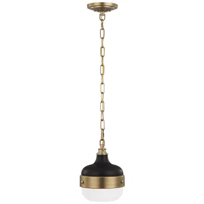 Generation Lighting Cadence 8" Wide Antique Brass Mini Pendant Light