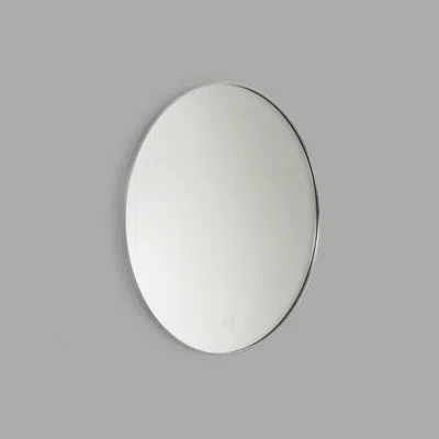 Generation Lighting Cadre Round Framed Wall Mirror In White