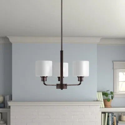 Generation Lighting Canfield 3 - Light Shaded Classic/traditional Chandelier In Burnt Sienna
