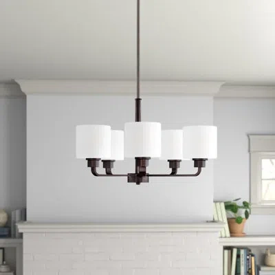 Generation Lighting Canfield 5 - Light Shaded Classic/traditional Chandelier In Burnt Sienna
